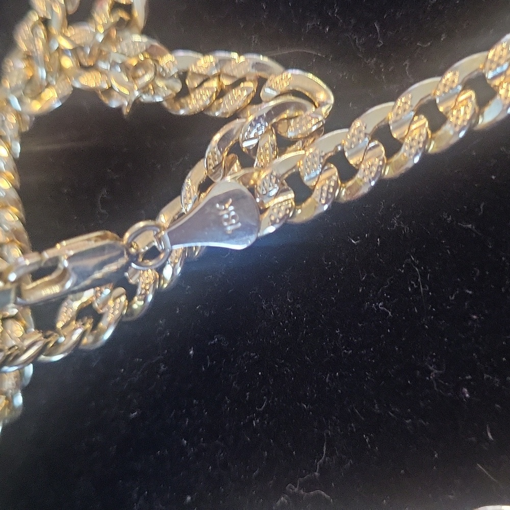 18k Saudi Gold Plated Chain Necklace - Picture 5 of 7